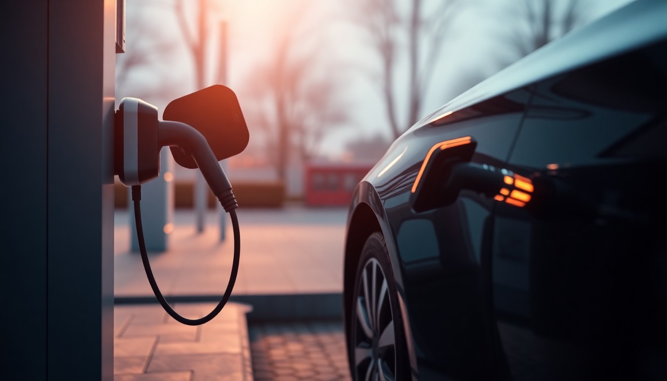 전기차 충전과 배터리 기술 이미지