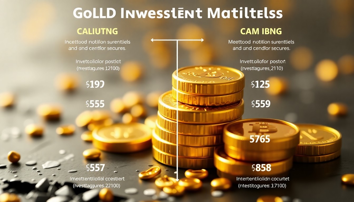다양한 금 투자 방법을 비교하는 인포그래픽