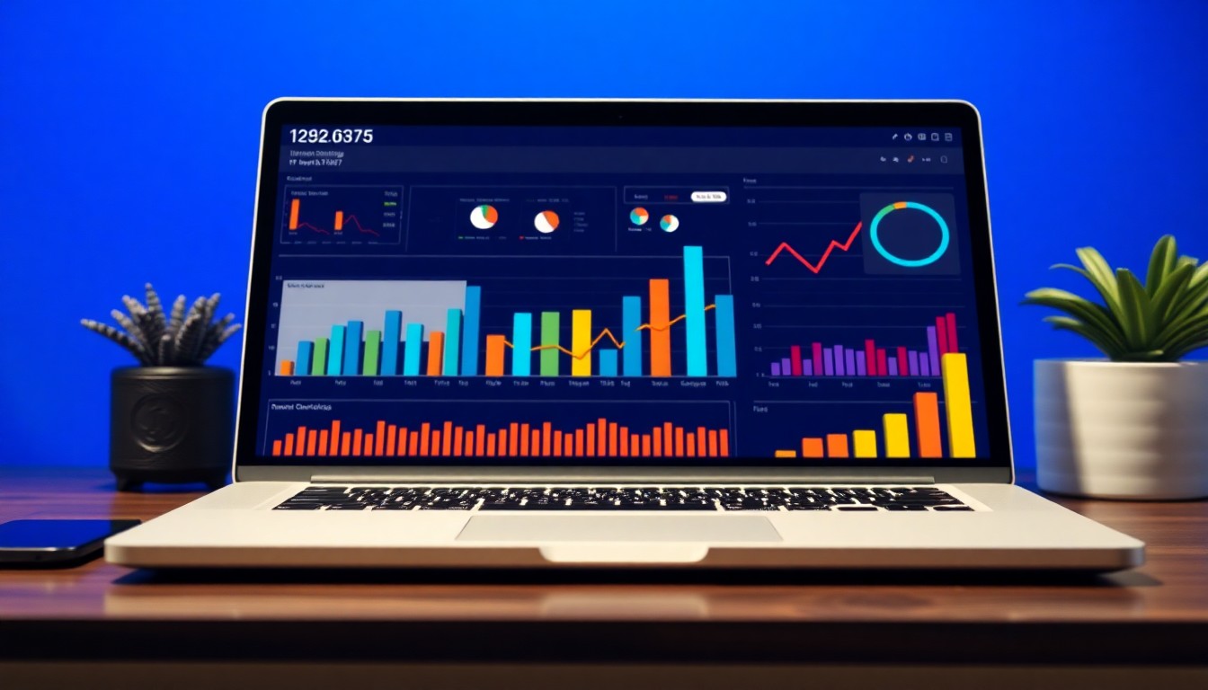 투자 전략 분석 노트북과 차트