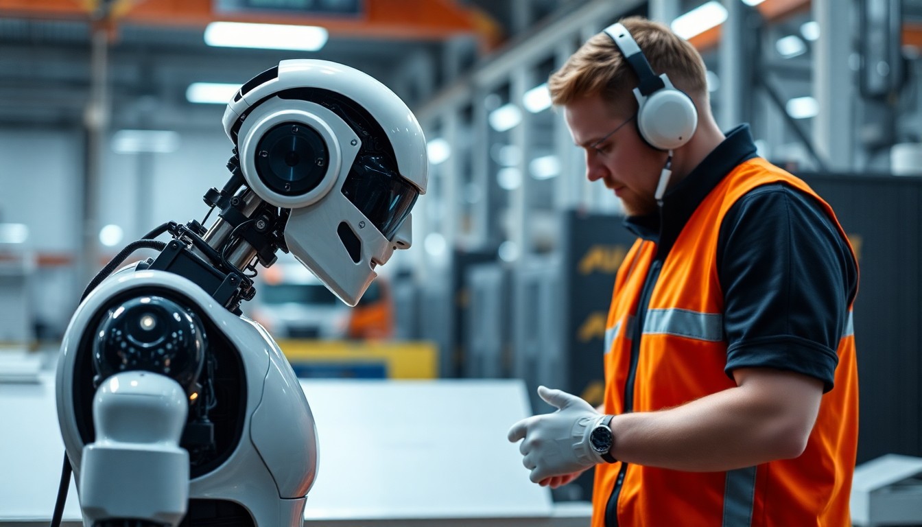 협동로봇이 사람과 함께 작업하는 스마트팩토리