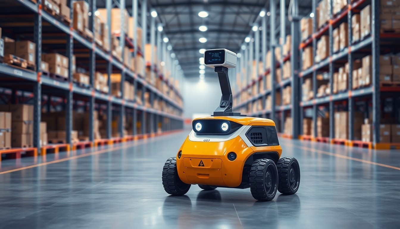 물류 창고에서 자율 이동하는 물류 로봇
