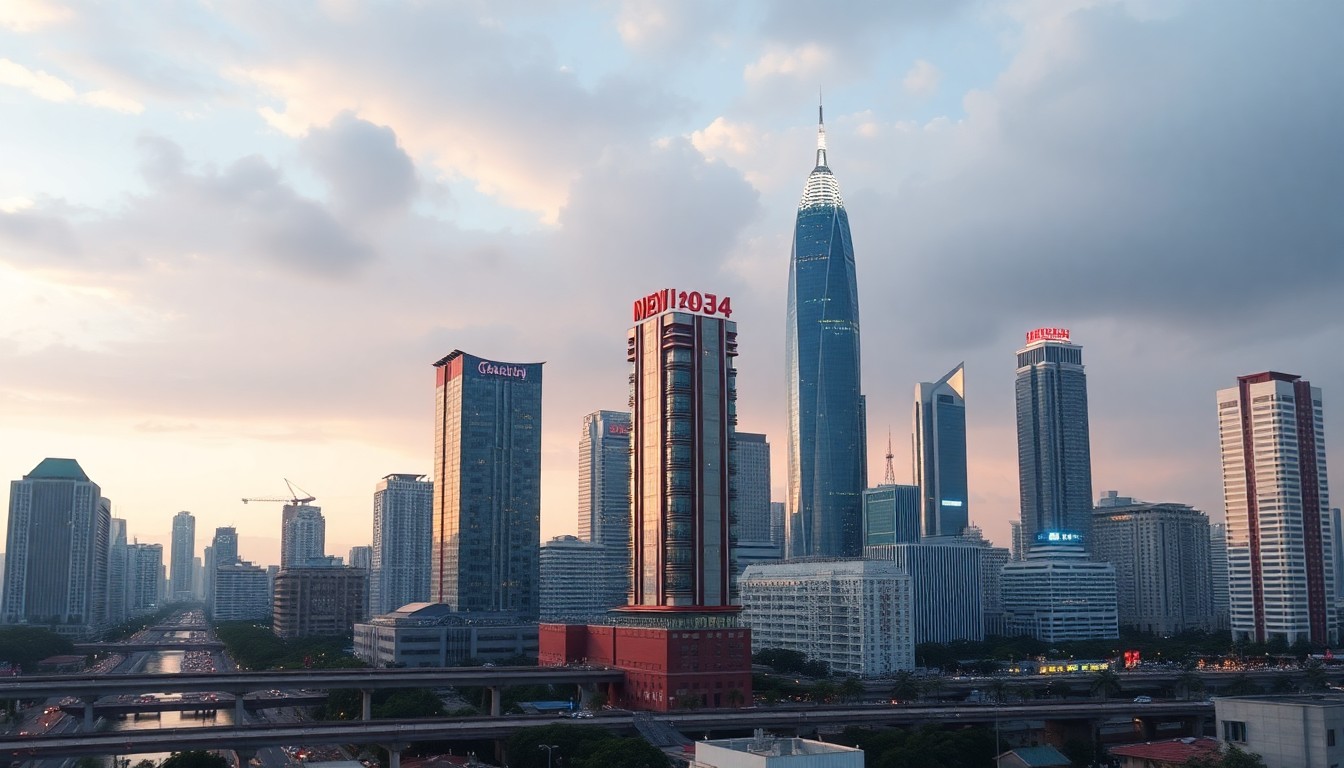 호치민시 고층 빌딩과 도시 전경