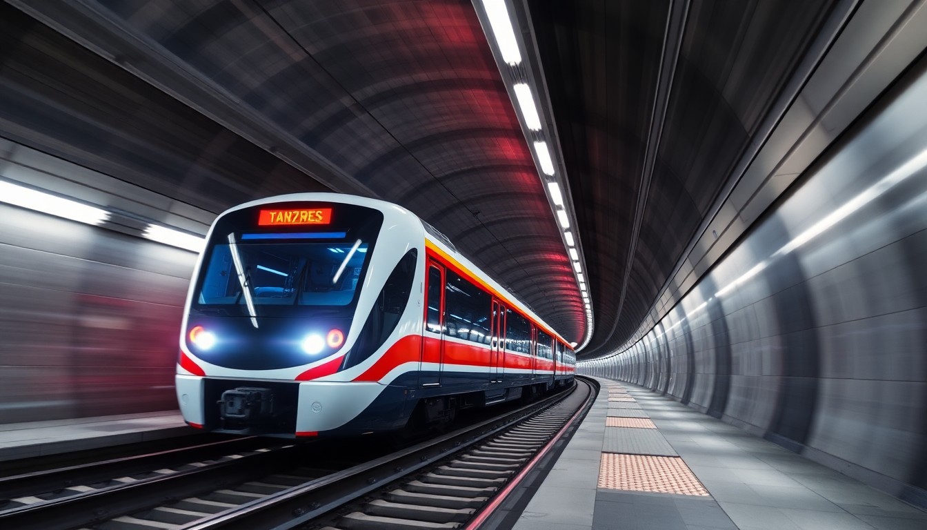 GTX 고속열차가 지하 터널을 달리는 모습