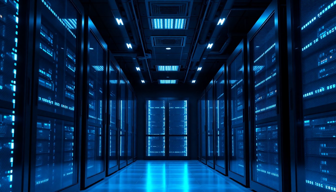 대형 데이터센터 서버룸 내부