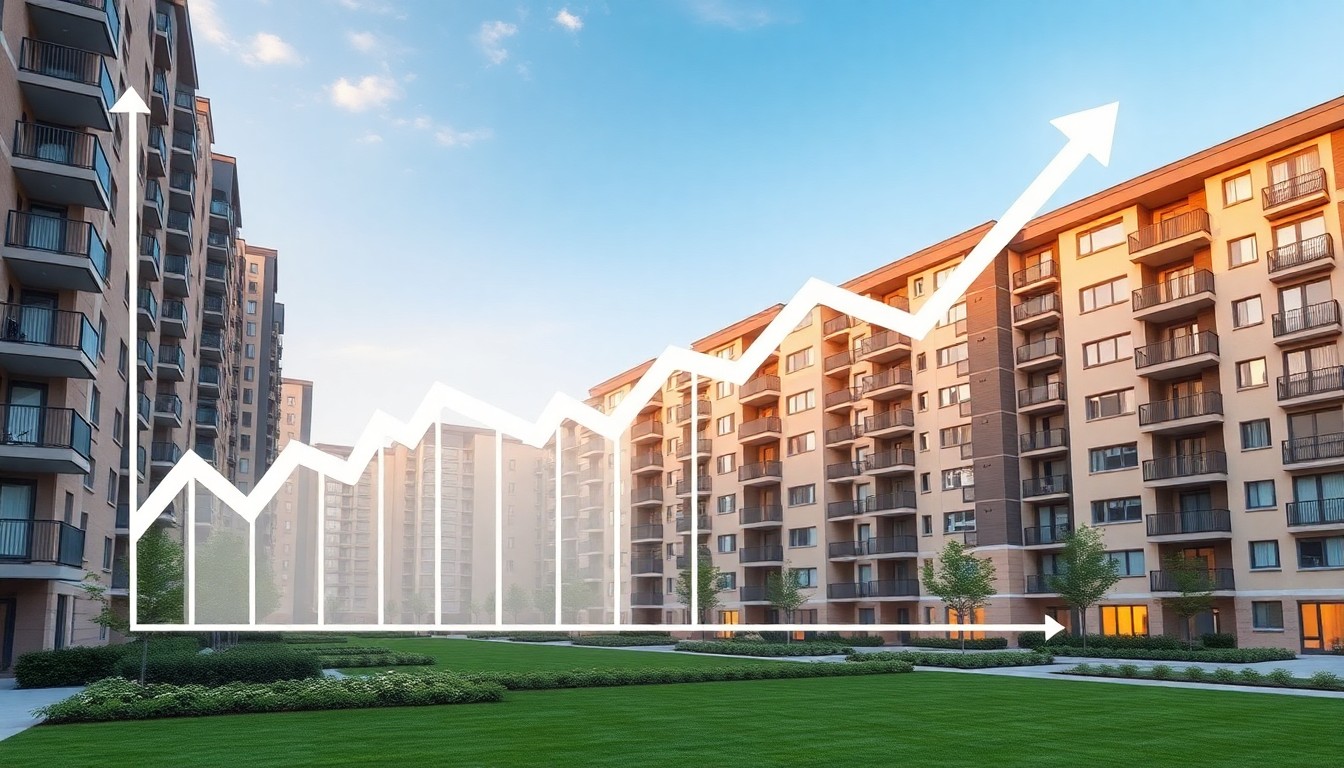 아파트 단지와 부동산 가격 그래프