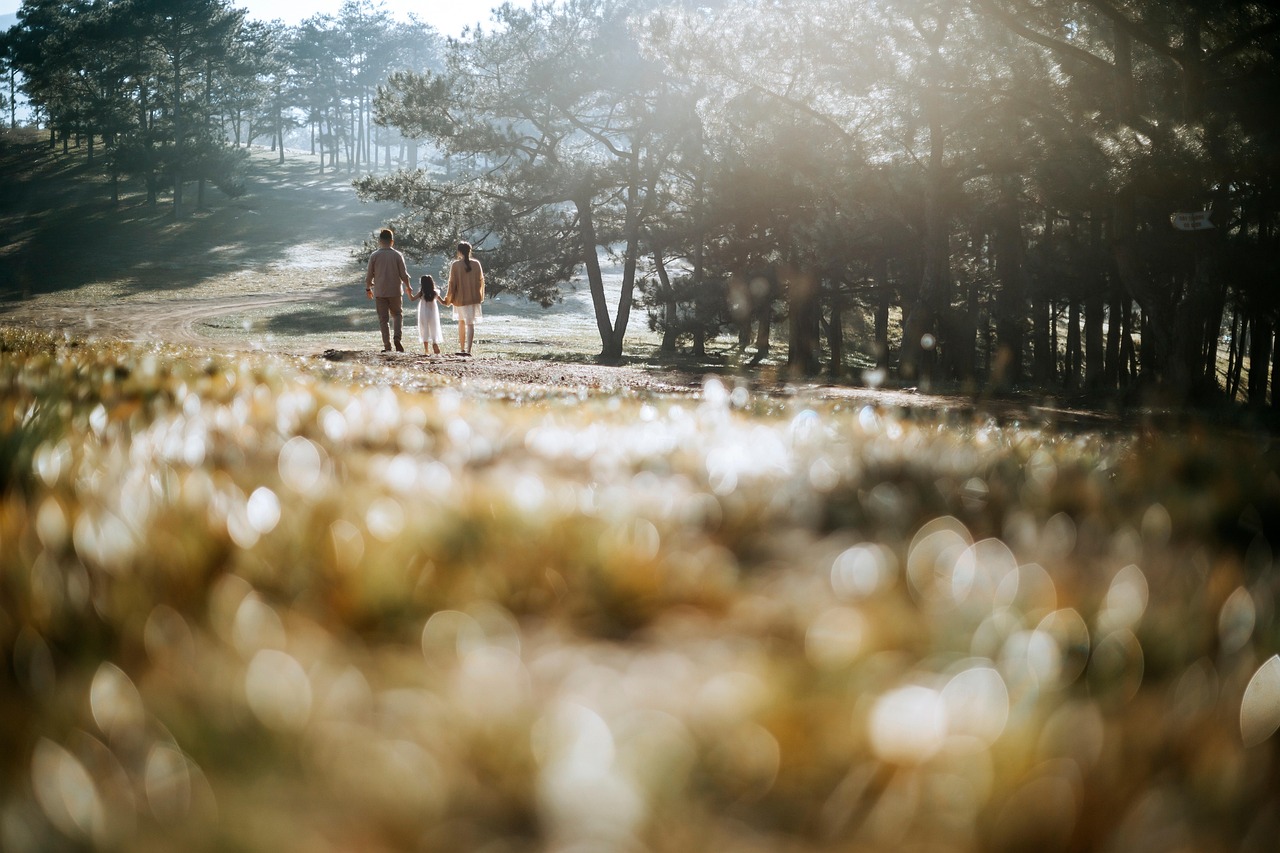 가족과 함께하는 시간 공원 산책