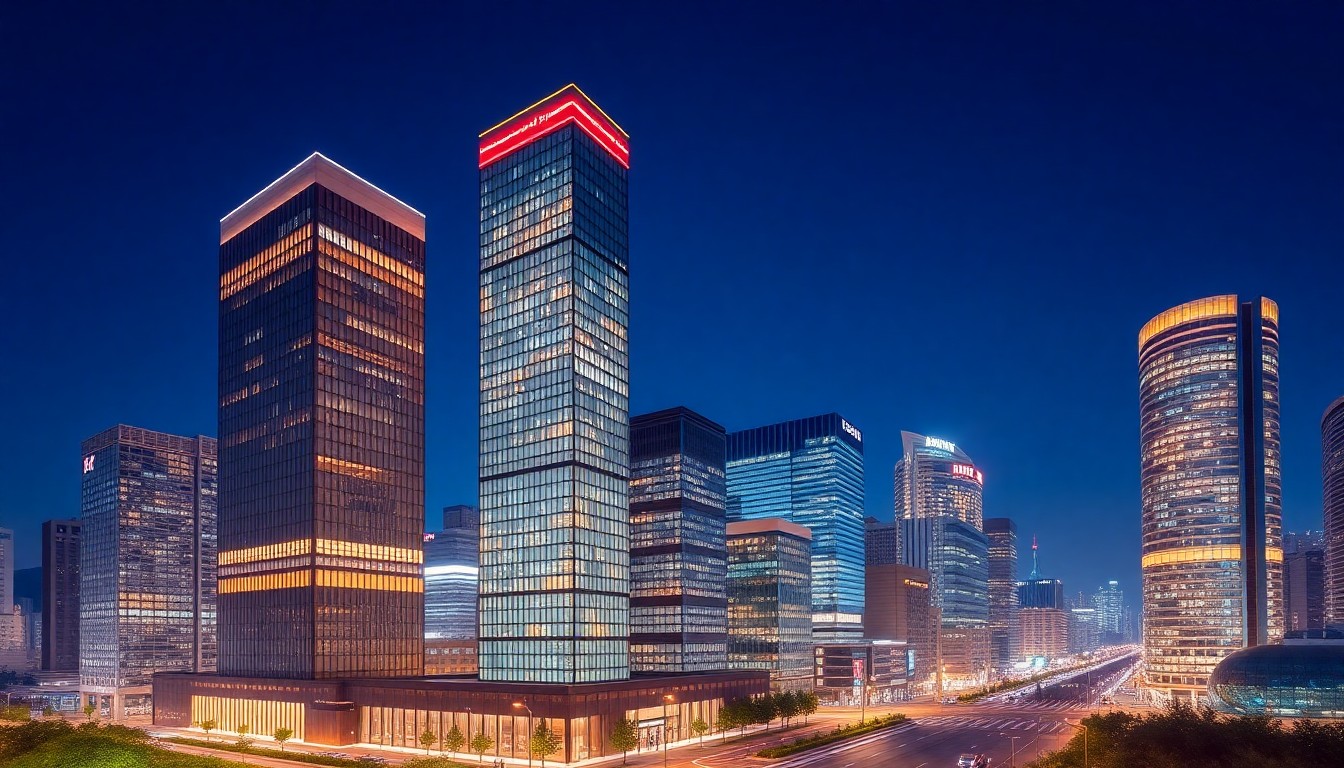 서울 여의도 증권가 건물 전경