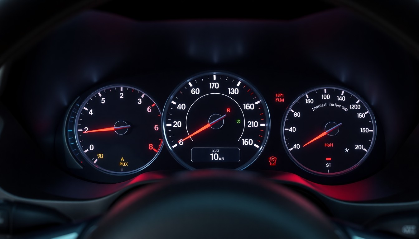 자동차 계기판 주행거리와 차량 점검표