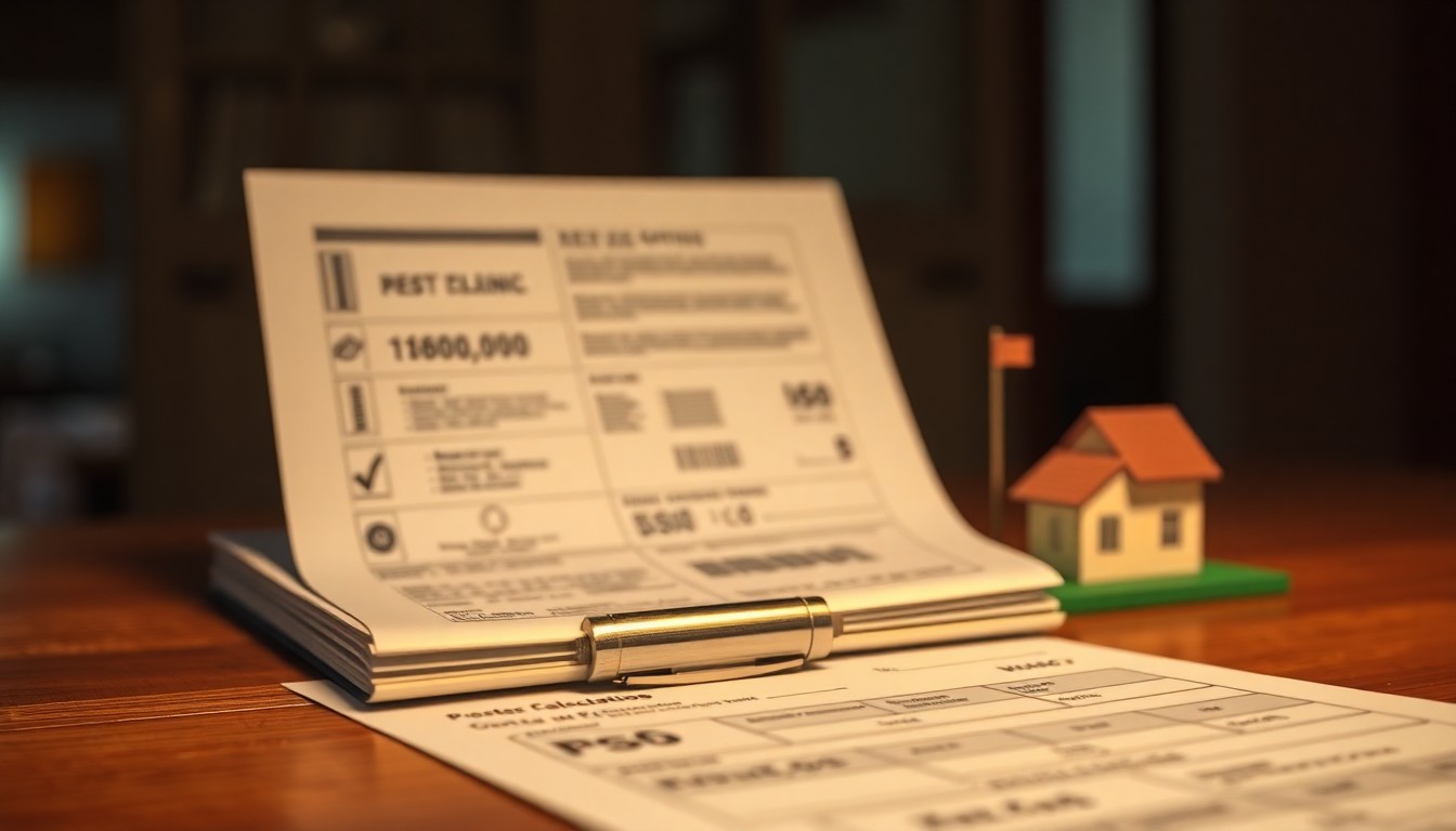 부동산 등기부등본과 세금 계산서 서류