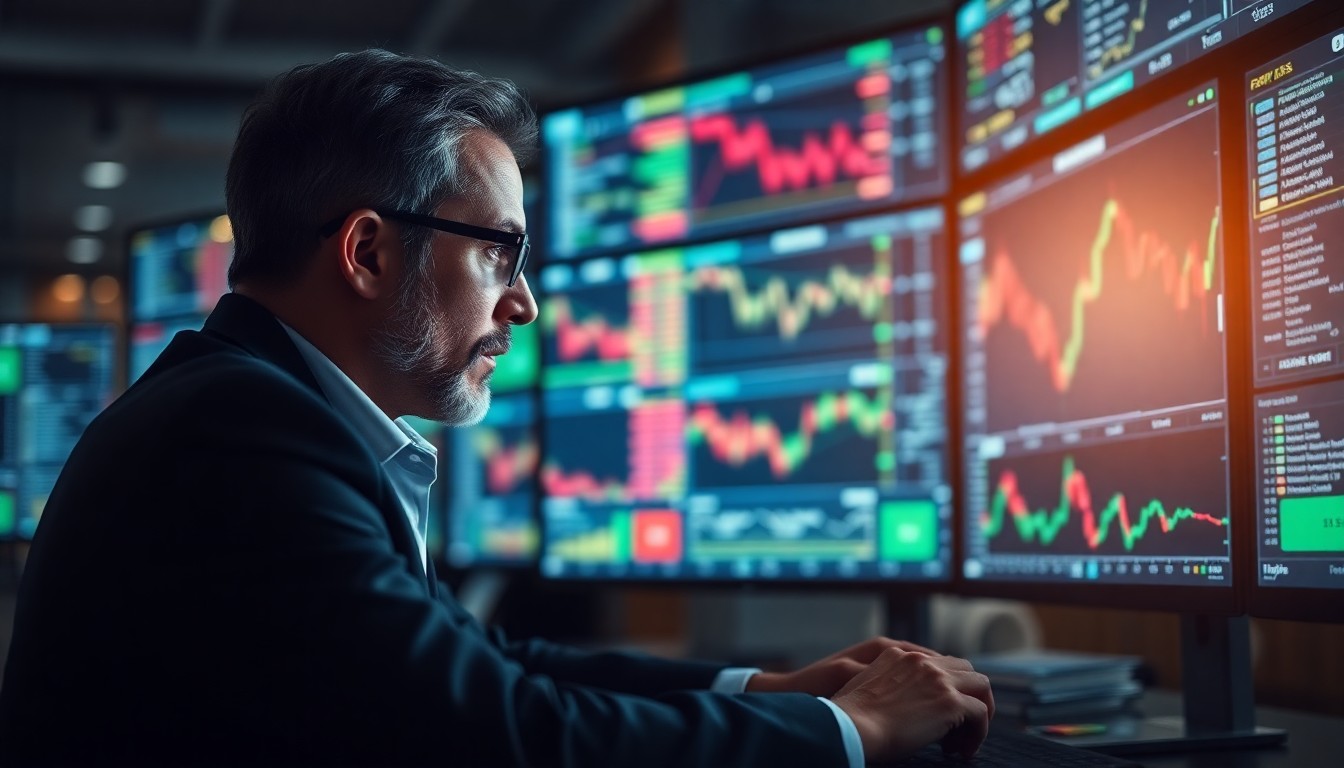 파생상품 거래 화면을 보며 공부하는 투자자