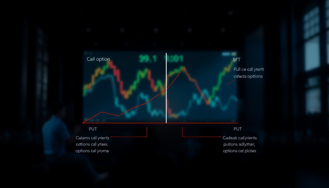 콜옵션과 풋옵션의 구조를 보여주는 다이어그램