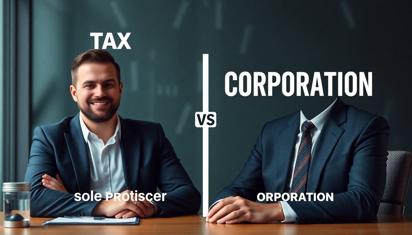 개인사업자와 법인의 세금 비교 그래프