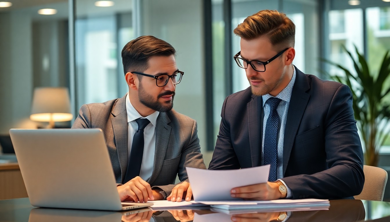 사업 전략을 세우는 대표와 세무사 상담