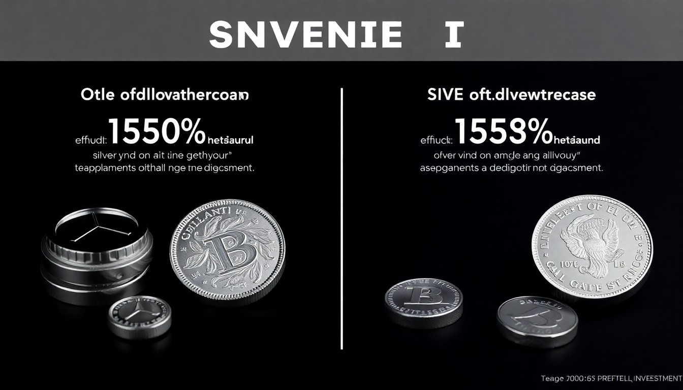 다양한 은 투자 상품을 비교하는 인포그래픽