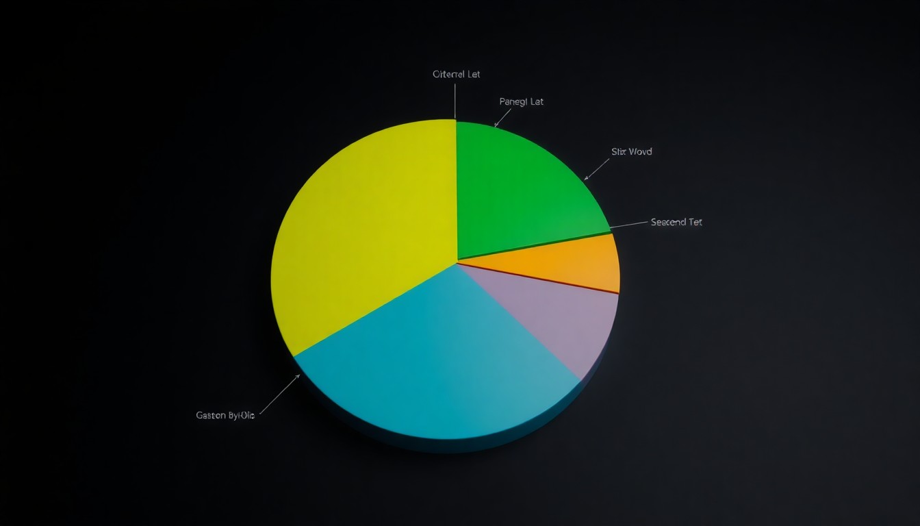 파이차트로 표현된 글로벌 자산 배분