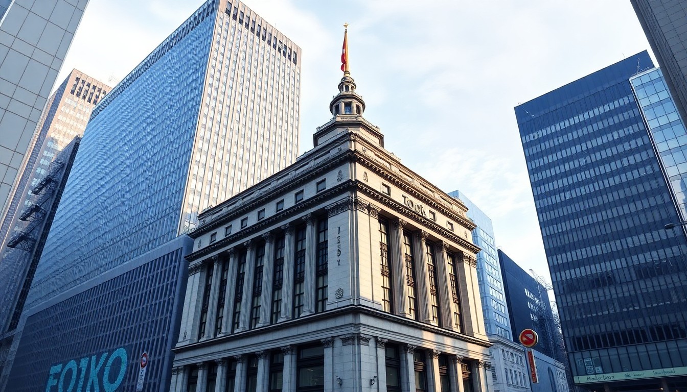 도쿄 증권거래소 건물과 금융 거리