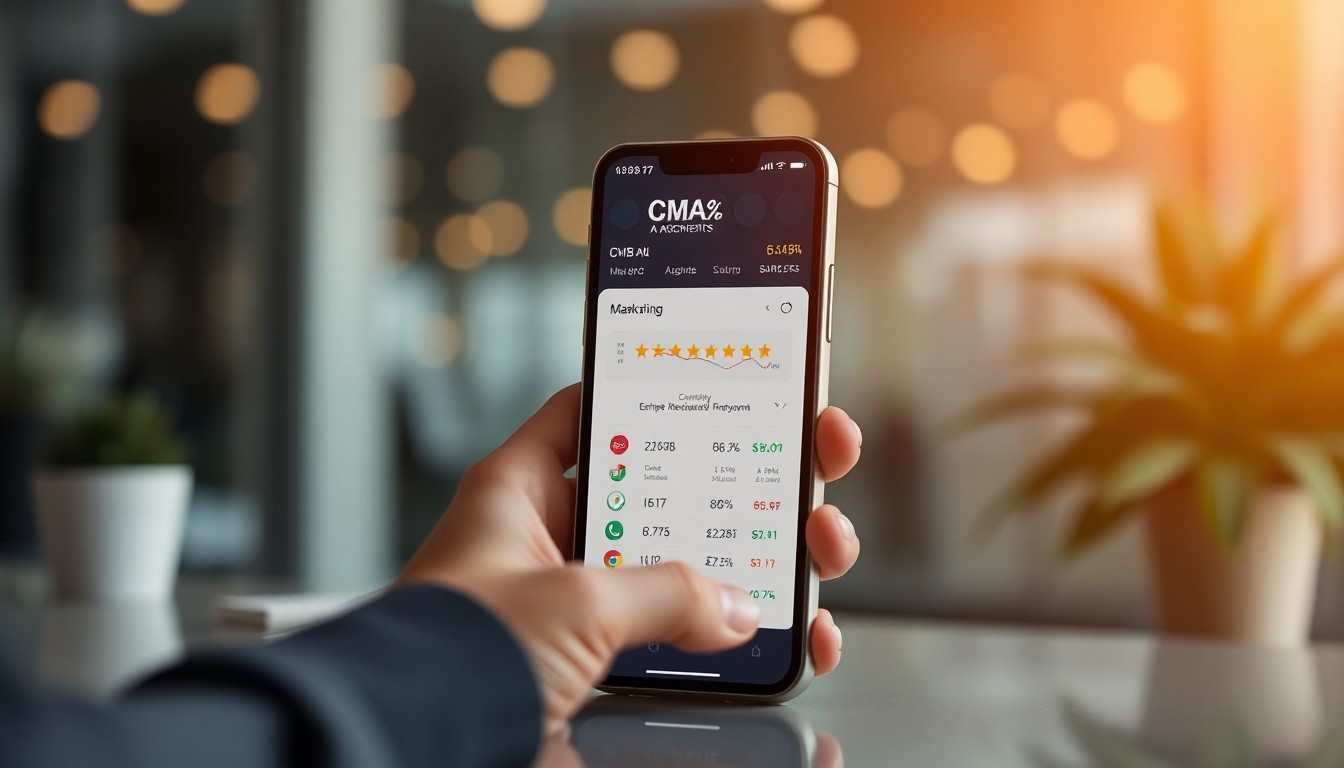 증권사 CMA 계좌 모바일 앱 화면